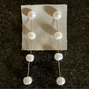 COPY - BHLDN Leonor freshwater pearl drop earrings New on original card and nev…